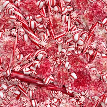 108" Wide Backing - Red and White Peppermint Twist - Maywood Studio - QB10274M-RW