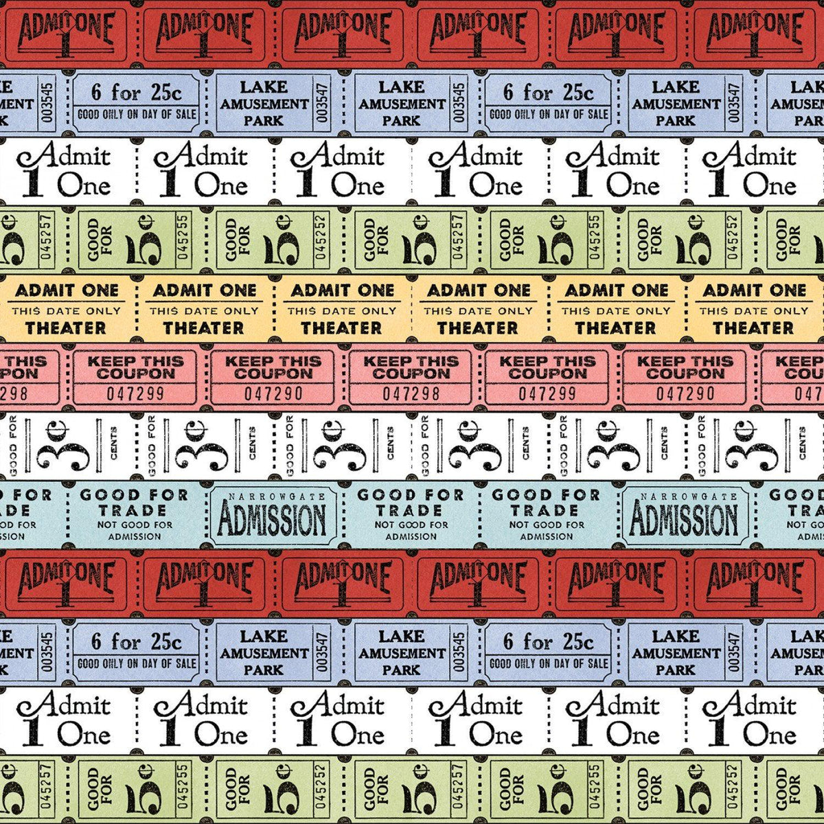 Ticket Rolls Multi - Art Journal - J. Wecker Frisch - Riley Blake - C13037R-MULTI