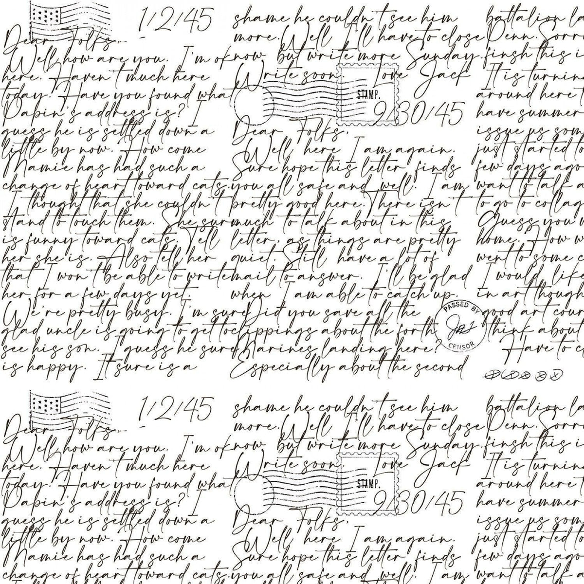 Dear Folks White - Art Journal - J. Wecker Frisch - Riley Blake - C13034R-WHITE
