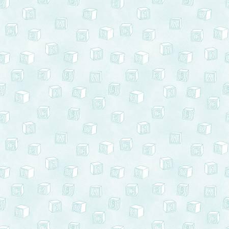 Light Turquoise - Baby Blocks - Simply Blessed - Benartex - 16064B-04
