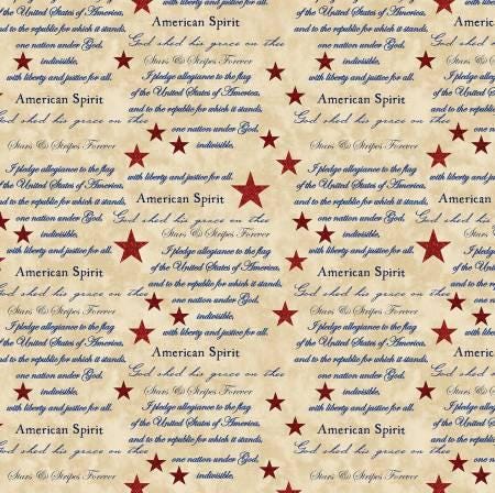 America Inspired Tan - Benartex - Contempo - 16104B-72