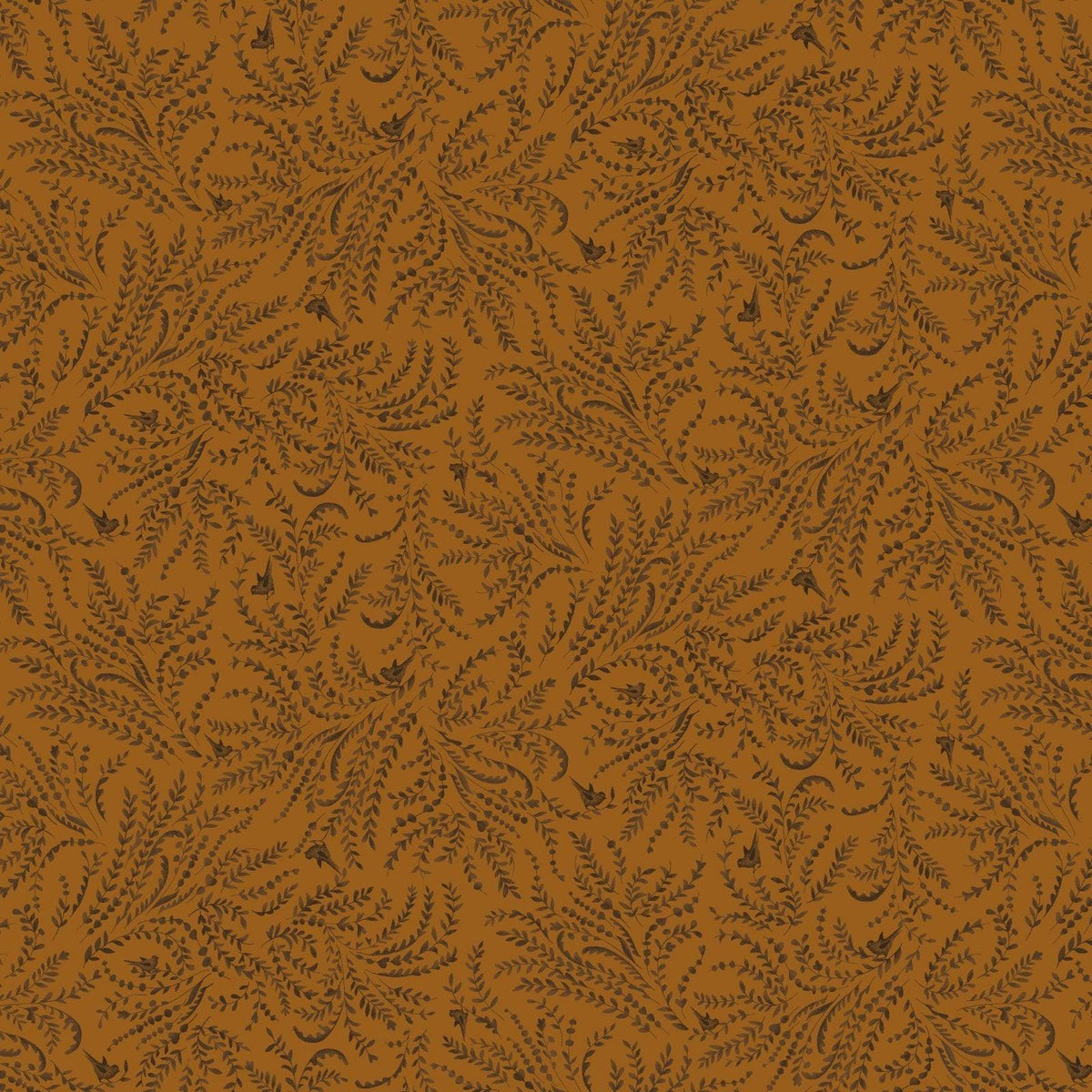 Esther's Heirloom Shirtings - 1684-30 Orange - Birds and Toile - Kim Diehl - Henry Glass - NSKU-27720