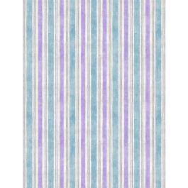 Flower Market - Stripe Blue - Wilmington Prints - 1077 89214 946