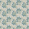 Fabric - Cream - Vintage - Floral Clusters - Timeless Treasures - CD1738-CREAM