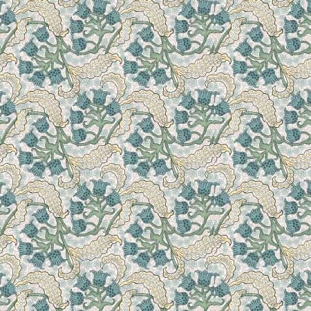Fabric - Cream - Vintage - Floral Clusters - Timeless Treasures - CD1738-CREAM