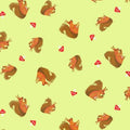 Fabric - Green Tossed Squirrel - Tree House - Henry Glass - 524-66
