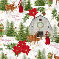 Fabric - Christmas - Snow Tis The Season - Comfort & Joy - w Metallic - Windham - 51883 1