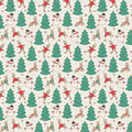 Natural Skating Deer - Oh What Fun - Poppie Cotton - OF23309