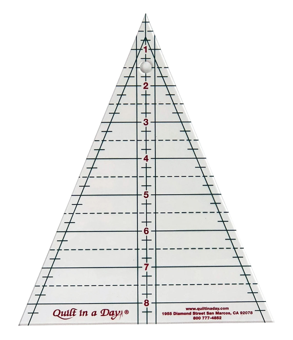 Quilt In A Day - 8.5in Kaleidoscope 45 Degree Triangle Ruler - Eleanor Burns -Dresden Plate - 2009QD