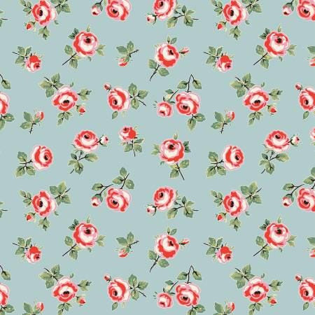 Blue Rose Petals - My Favorite Things - Poppie Cotton - FT23714