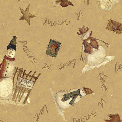 Christmas Basics - Tan Snowmen - Springs Creative - SPR47212-ZC80715