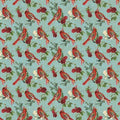 Fabric - Turquoise - Treasured Cardinal - Christmas Magic - Benartex - 13122B-83