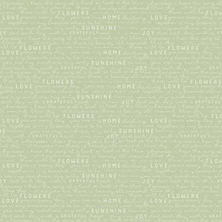 Gingham Gardens Text Green - RILEY BLAKE Designs - C10354-GREEN