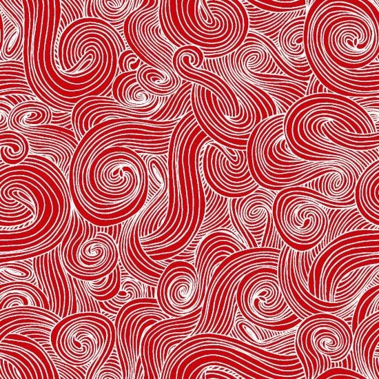 Amaryllis Red Swirl - Studio E Fabrics - 1351-AMARYLL
