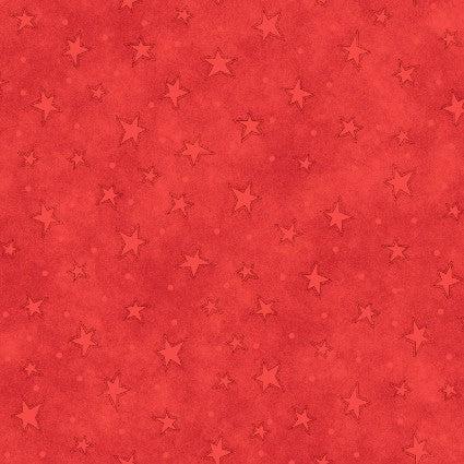 Fabric - Rose - Red - Starry Basics - Henry Glass - 8294-85
