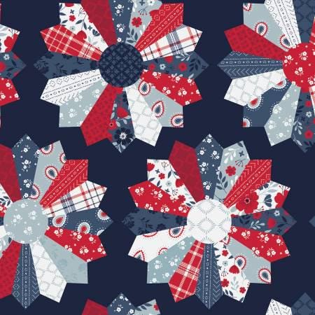 Dresden Navy - American Beauty - Riley Blake Designs - C14449R-NAVY