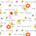 White Bee Words Floral - Susybee - SB20362-100