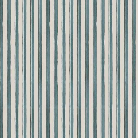 Beige Navy Ticking Stripe - A Beautiful Day - Henry Glass - 1101-47