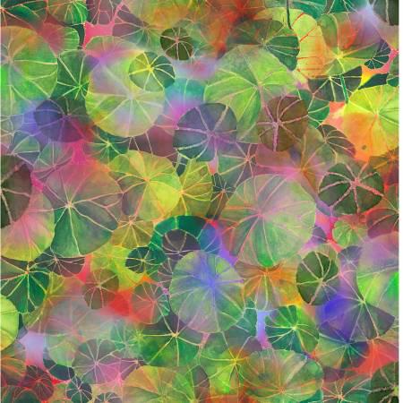 Mystic Leaves - Green Round Leaves Multi Digitally Printed - Oasis - 594241
