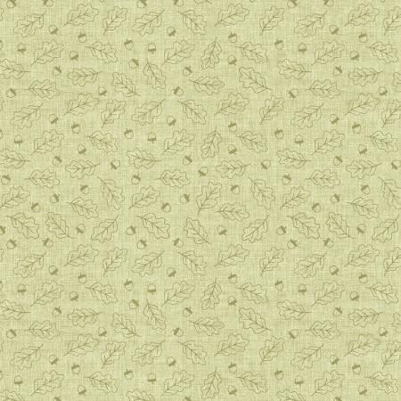 Light Green Outline Leaves - Harvest Farm - Benartex - 13052B-04