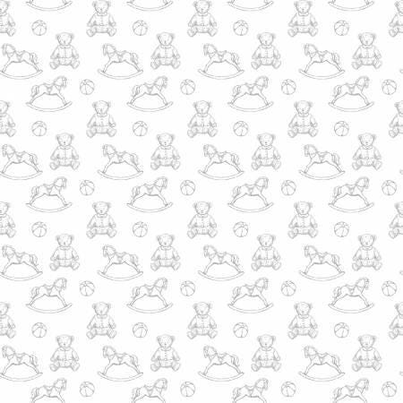 White Grey - Simply Loved Toys - Simply Blessed - Benartex - 16061B-90