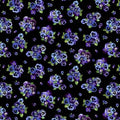 Black Pansy Bouquets - Timeless Treasures - CD1894-BLACK