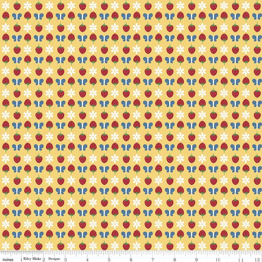 Gingham Butterfly - Yellow - Penny Rose Fabrics - Riley Blake - C5902-YELLOW