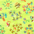 Fabric - Numbers - Lime - Fun ABC 123 - Robert Kaufman - RALD2290550