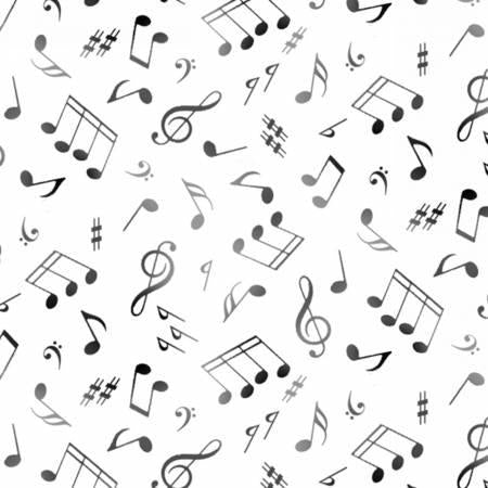 White Music Notes - Elizabeth’s Studio - 148E-WHT