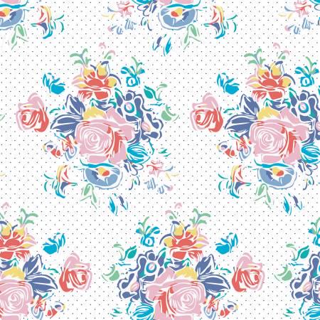 Large Floral White - Always in Season - Riley Blake - C15100R-WHITE