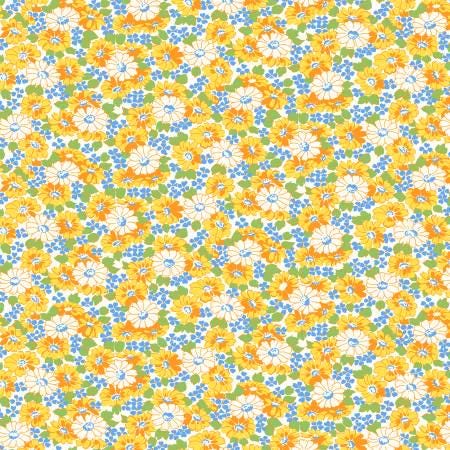 Yellow Flowerbed - Wild Flour - Windham Fabrics - 53496-2