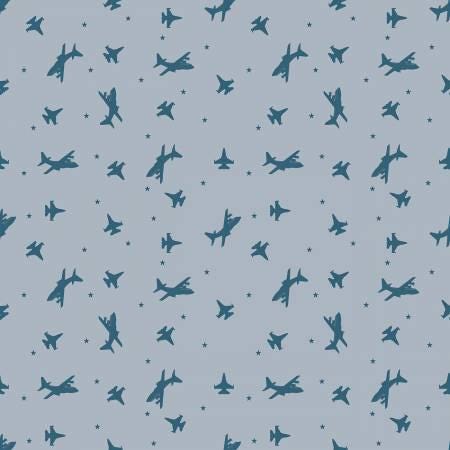 Airplanes Gray - Coming Home - Military - Riley Blake - C14427R-GRAY