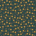 Dark Teal Leaf Trail - Hello Fall - Benartex - 13014B-34