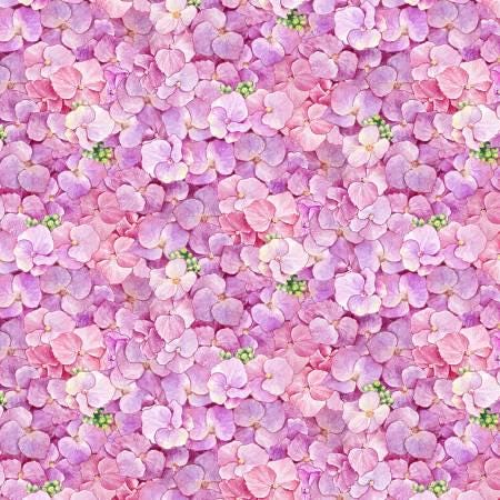 Pink Hydrangea Petals - Elizabeths Studio - 34004E-PINK
