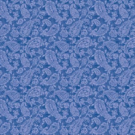 Side Table Blue - The Drawing Room - Benartex - 17012B-50