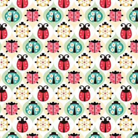 Ladybug Diamonds DT040425 - David Textiles - DT-5336-4C-1