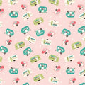 Glamp Camp Trailers Pink - Riley Blake Designs - C12351R-PINK