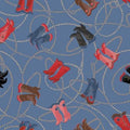 Blue Cowgirl Boots - Quiltin Cowgirls - Maywood Studio - 10611M-B