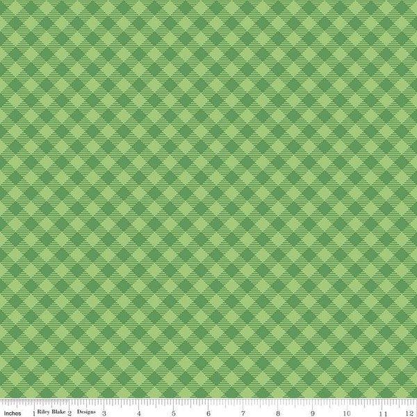 Cozy Christmas Gingham Green - Lori Holt - Riley Blake - C7972-GREEN