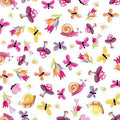 Fabric - Sloane the Snail Garden Toss - Susybee - SB20411-100