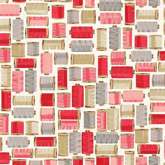 Stitch In Time - TP-2139-P - Pink Spools - Makower