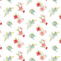 Cream Tossed Watercolor Flowers - Trendy Meadows - Henry Glass - 9927-07