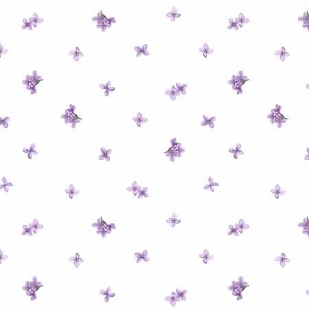 Lilac Small Lilac Flowers Tossed - Bloomerang - Jane Shasky - Henry Glass - 960-05