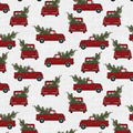 White Truck with Tree - Holiday at Home - Benartex - 13035B-09