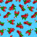 Blue Holiday Gnome Trucks - pearlized - KANVAS by Benartex- 12581PB-52