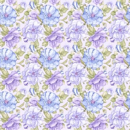 Blue Blossom - Judy's Bloom - Benartex - 13551B-50