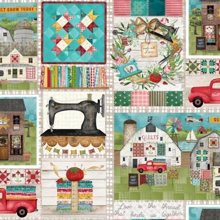 Multi Keepsake Patch - Shop Hop - 3 Wishes Fabric - 21699-MLT