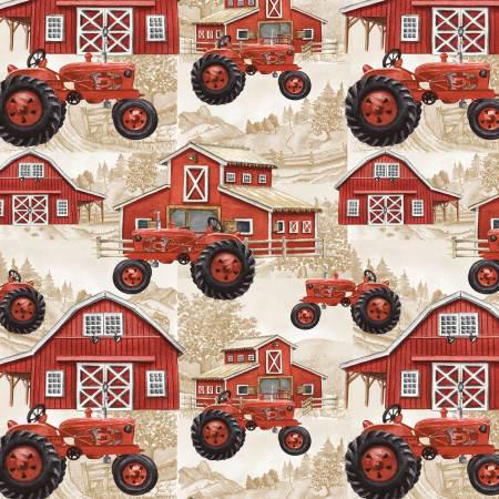 Farm Tractors DT040425 - David Textiles - DX-4068-4C-1