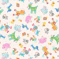 Oink Moo - Tossed Farm Animals - Blank Quilting - 9684-41 Ivory
