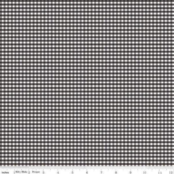 Gingham Check - Black - 1 8th in. Small - Riley Blake - C440-110 BLACK